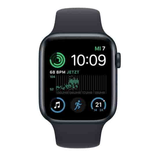 Apple Watch SE 2 GPS 44mm Aluminium mitternacht Sportarmband Mitternacht