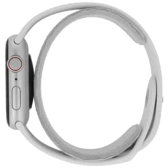 Apple Watch SE 2 GPS + Cellular 44mm Aluminium silber Sportarmband weiß