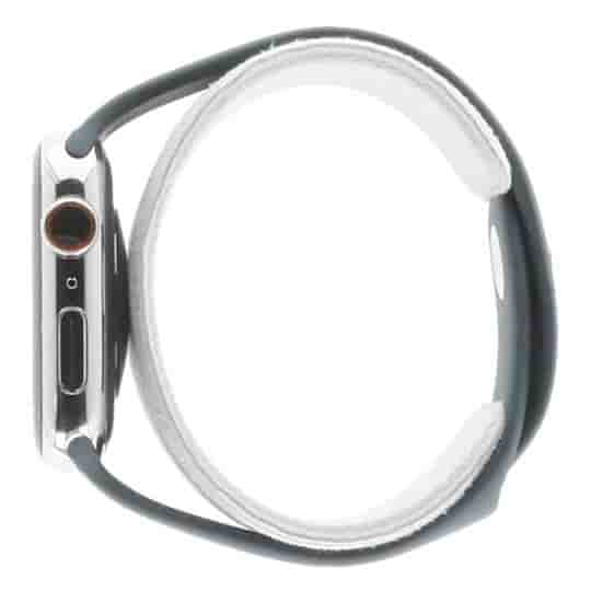 Apple Watch Series 9 GPS + Cellular 45mm Edelstahl silber Sportarmband sturmblau S/M