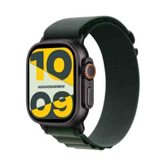 Apple Watch Ultra 2 GPS + Cellular 49mm Titan schwarz Alpine Loop dunkelgrün M