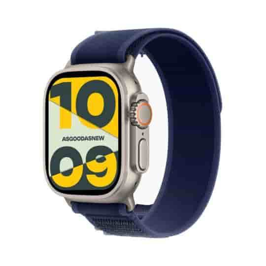 Apple Watch Ultra 2 GPS + Cellular 49mm Titan natur Trail Loop blau S/M