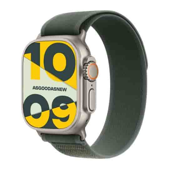 Apple Watch Ultra 2 GPS + Cellular 49mm Titan natur Trail Loop grün M/L
