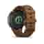 Garmin Venu 4 45mm schwarz/schiefergrau Leder-Armband dunkelbraun (010-03014-03)