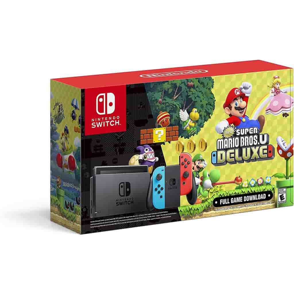 Switch 32GB - Schwarz + New Super Mario Bros U Deluxe
