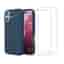 Case iPhone 16 and 2 protective screens - Silicone - Blue
