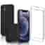 Case iPhone 12 mini and 2 protective screens - Silicone - Black