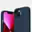 Case iPhone 13 and 2 protective screens - Silicone - Navy blue