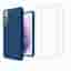 Case Galaxy S21 FE 5G and 2 protective screens - Silicone - Blue