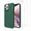 Case iPhone 12/iPhone 12 Pro and 2 protective screens - Silicone - Green