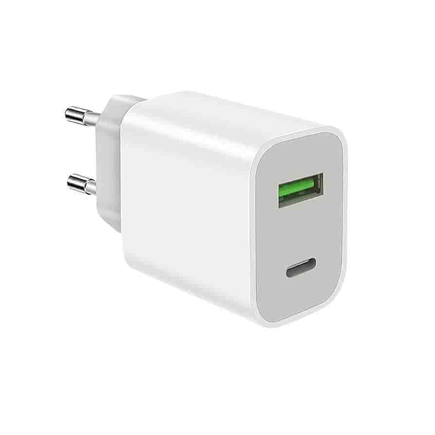 Câble et Prise Murale (USB-C + USB-C) 20W - WTK