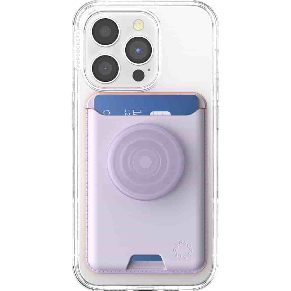 Stabilisateur Porte carte PopWallet Magnétique Stand et Selfie Pale Lavender Popsockets