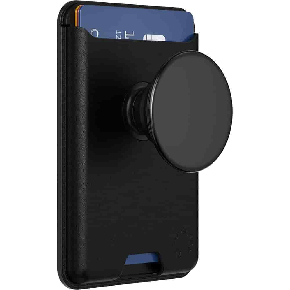 Stabilisateur Porte carte PopWallet Magnétique Stand et Selfie Noir Popsockets