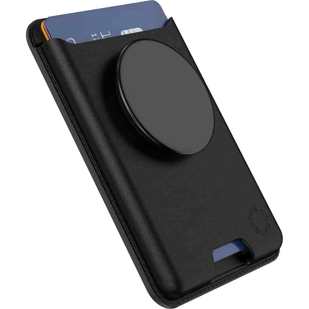 Stabilisateur Porte carte PopWallet Magnétique Stand et Selfie Noir Popsockets