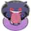 Stabilisateur Support PopGrip Gen 2 Luxe Enamel Adhésif Stand et Selfie Glow in the Dark Gengar Noir Popsockets