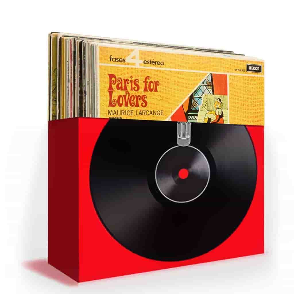 Platine Vinyle Bmi Boîtes en carton pour le rangement de vos vinyles - Big Ben VINYLCASE04 - Dimensions 35 x 33 x 19 cm - Lot de 2