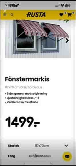Fönster markiser