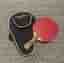 pingisracket med fodral o 3 bollar