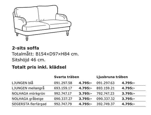 ikea 2-sits soffa