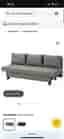 Ikea Flottebo bäddsoffa 135x194 cm grå tyg