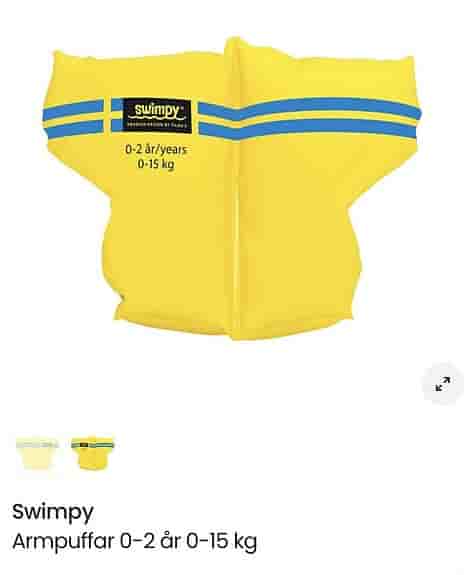 Swimpy armpuffar 0-2 år 0-15 kg oöppnad förpackning