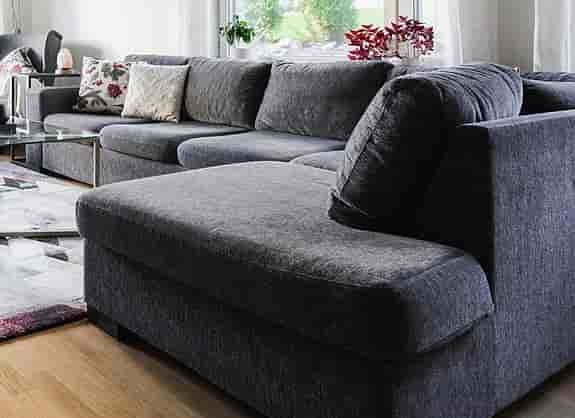 5 Seater - L Shape - Charcoal Grey Sofa (sits 3+2)