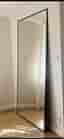 Extra stor spegel 220x130 med svart metallram