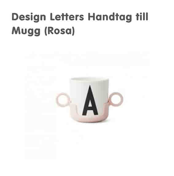 Ny Design Letters Rosa Handtag till mugg baby bebis pipmugg
