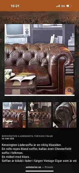 Kensington Soffa – Läder Vintage Cigar 85% off