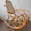 Thonet style child rockingchair - bent wood, ratan