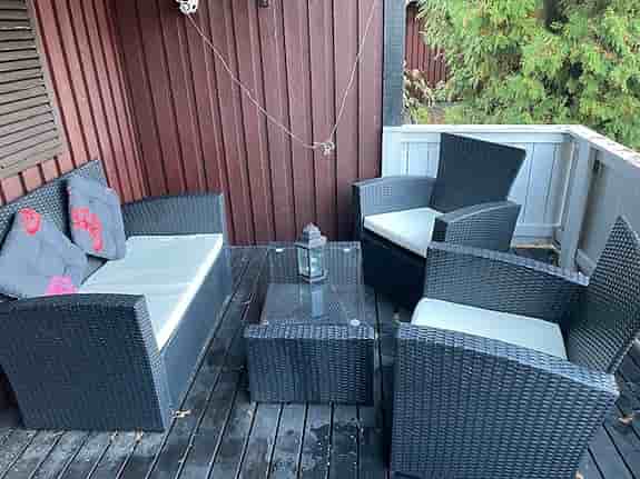 Utemöbler: Loungegrupp Svart Konstrotting