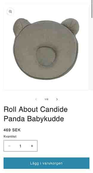 Candide baby Pandapillow Pandakudde nyfödd bebis newborn kudde