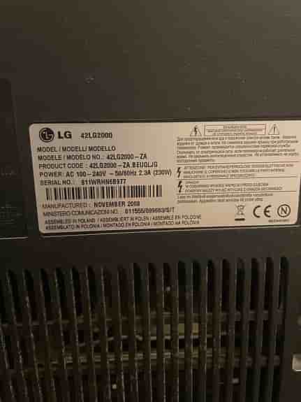 Tv LG 42" TV – Modell 42LG2000 – Fint skick