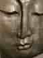 Väggdekoration Buddha ansikte silverfärgad