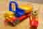LEGO Fabuland 8 st minifigurer, fordon, skottkärra, barnvagn, vattenkanna