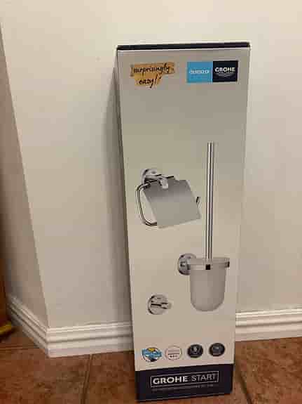 Grohe Essentials Toalettborste och Toalettpappershållare Krom