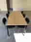 Mat grupp bord 1800x800 björkfaner 6st stolar.