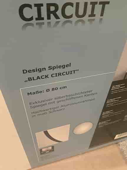 Design Speigel Black Circuit rund spegel 80 cm