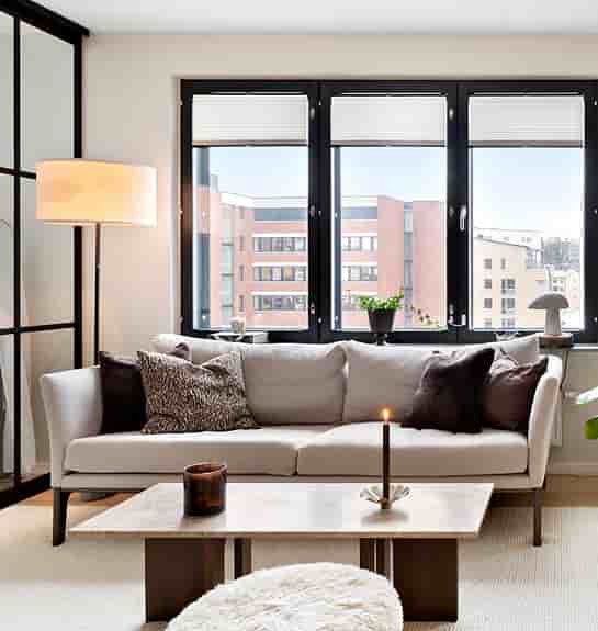 3-sits soffa bröderna Andersson ljusgrå / beige