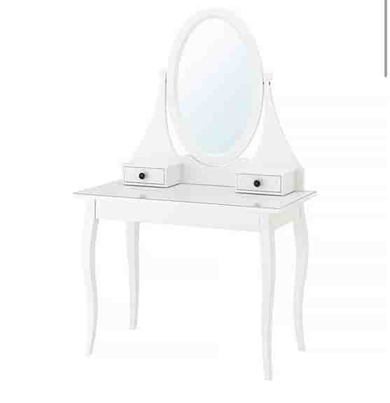 HEMNES Ikea Toalettbord med spegel, vit, 100x50 cm