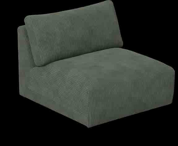 Mio Free modulsoffa 1,5 sits - Mörkgrön manchester, mittensektion