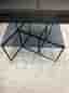 Modernt Soffbord i glas & Svart Metallram