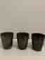 krukor 3-pack 15 cm mörk brun keramik