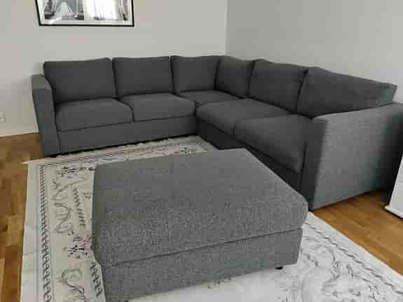 IKEA Vimle 4-sitsig bäddsoffa & fotpall – som ny