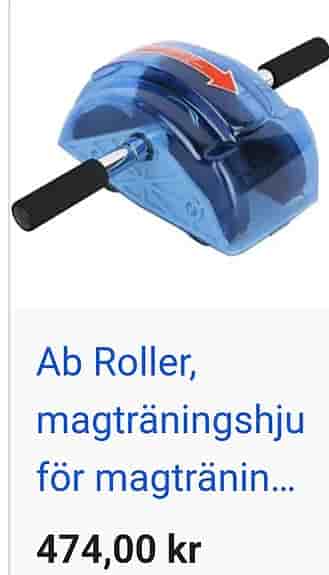 Träningsredskap magträningshjul blå