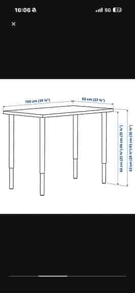 IKEA Skrivbord LINNMON/OLOV 100x60