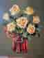 Stor dekorativ broderad tavla, Vintage, Nostalgi, Kanonskick!