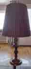 Bord/golvlampa , brun, höjd 66 cm, skärmdiameter 33 cm, brädd 33 cm
