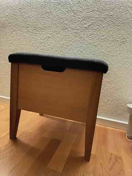 Klinte bänk 45 cm ek med ulltyg