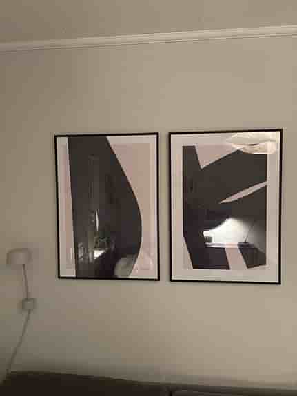 Två tavlor/posters inkl. stålram 50x70