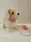 Söt leksakshund med rosa koppel fr. Happy Pets - Går & Skäller